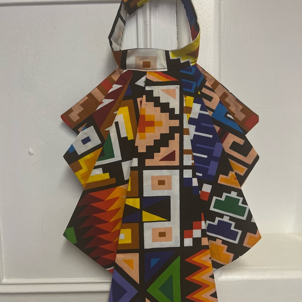 100% Authentic African Print Necklace View 6